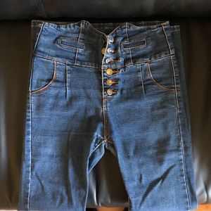 high rise jeans